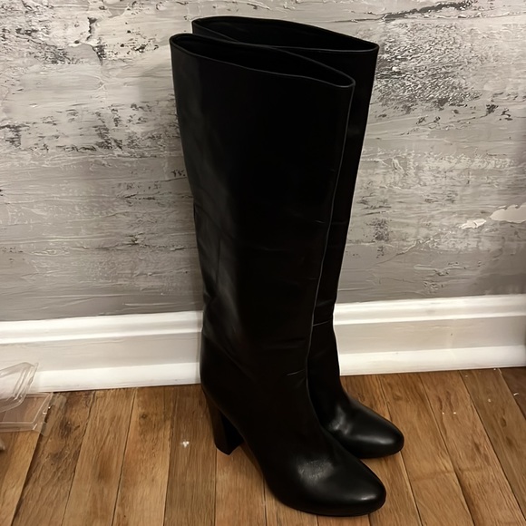 Vero Cuoio vi- tiona Black Leather Heeled Boots - Picture 6 of 10